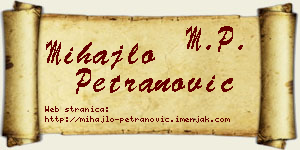 Mihajlo Petranović vizit kartica